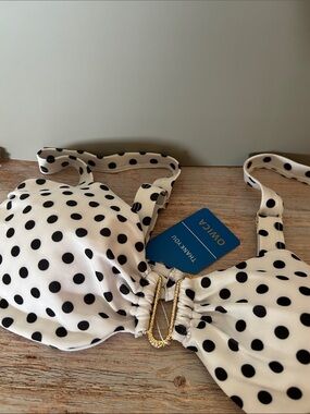 OWICA Black & White Polka Dot Bikini M size